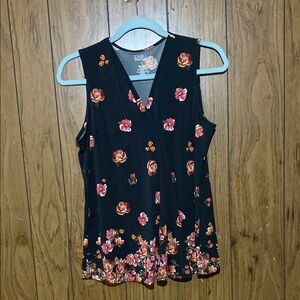 Croft & Barrow Blue Pink Sleeveless Blouse